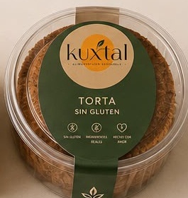 Torta sin gluten en tarrina individual sellada