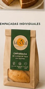 Empanada individual empacada en bolsa kraft